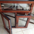 Foshan Window Double Tempered Glass Wood and Aluminum Composite Window